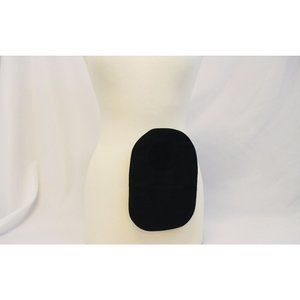 Drainable OR Closed 2 1/4" - 2 3/4" Black Tricot Brushed Ostomy Bag Cover Stoma